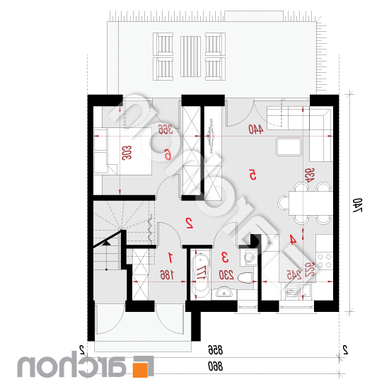 Dom w halezjach 3 (R2S) | rzut parteru