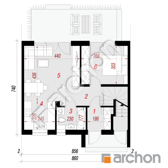 Dom w halezjach 3 (R2S) | rzut parteru