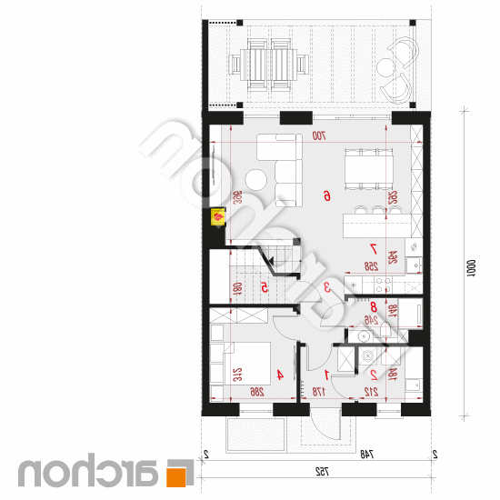 Dom w narcyzach 10 (S) | rzut parteru