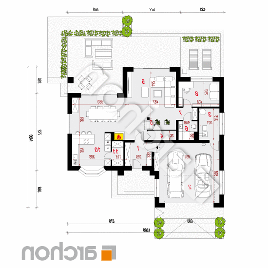 Dom w kalateach 8 (G2) | rzut parteru