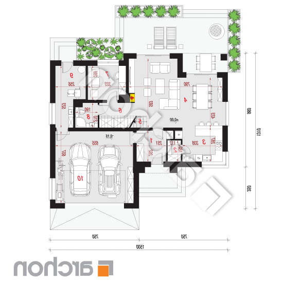 Dom w kortlandach 4 (G2) | rzut parteru