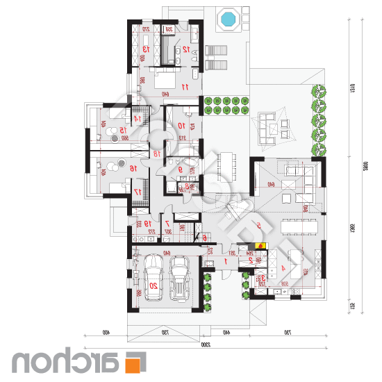 Dom w kliwiach 7 (G2) | rzut parteru