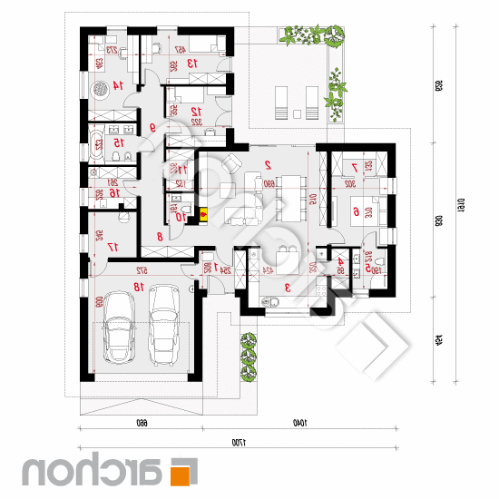 Dom w nawłociach 4 (G2) | rzut parteru