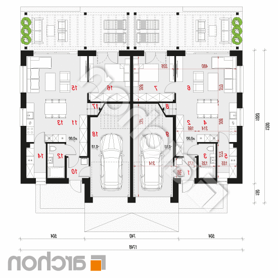 Dom w narcyzach 7 (R2) | rzut parteru