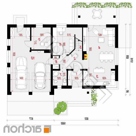 Dom w złoci 2 (G2) | rzut parteru