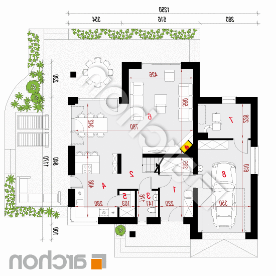 Dom w aurorach 3 | rzut parteru