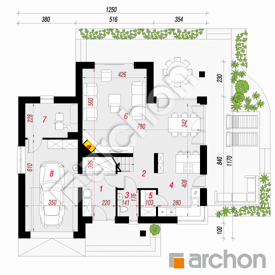 Dom w aurorach 3 | rzut parteru