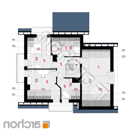 Dom w tamaryszkach 4 (PN) | rzut poddasza