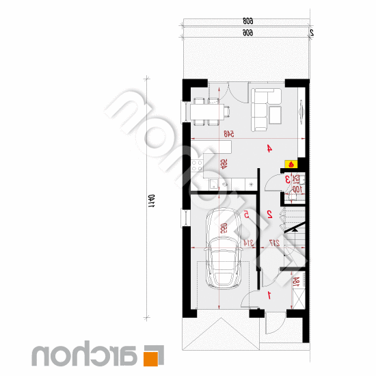 Dom w riveach 6 (GB) | rzut parteru