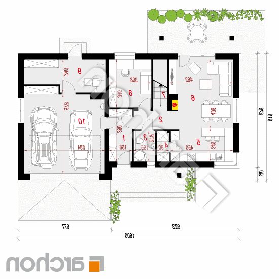 Dom w złoci 4 (G2T) | rzut parteru