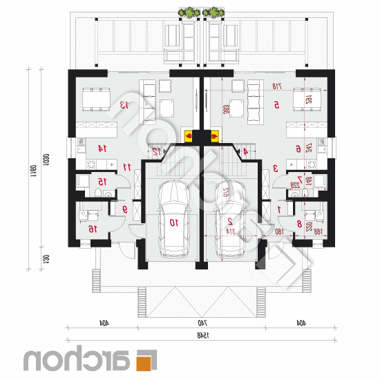 Dom w klematisach 22 (R2) ver.2 | rzut parteru