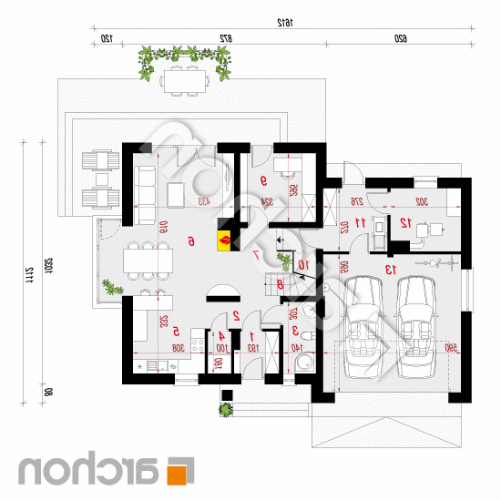 Dom w tamaryszkach 2 (G2N) | rzut parteru