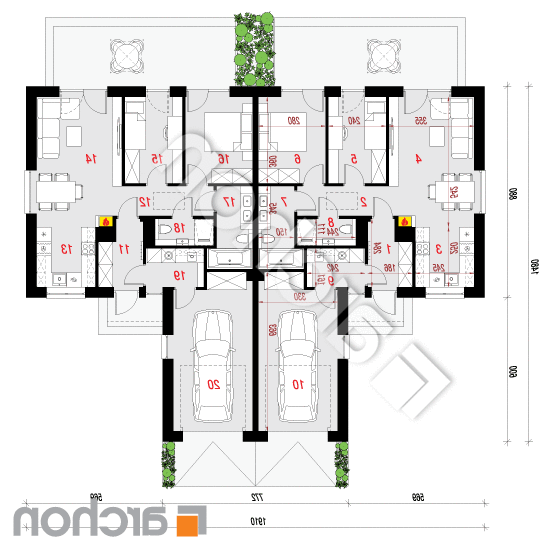 Dom w michałkach 2 (GR2) | rzut parteru