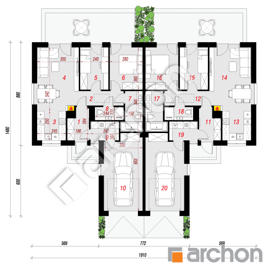 Dom w michałkach 2 (GR2) | rzut parteru