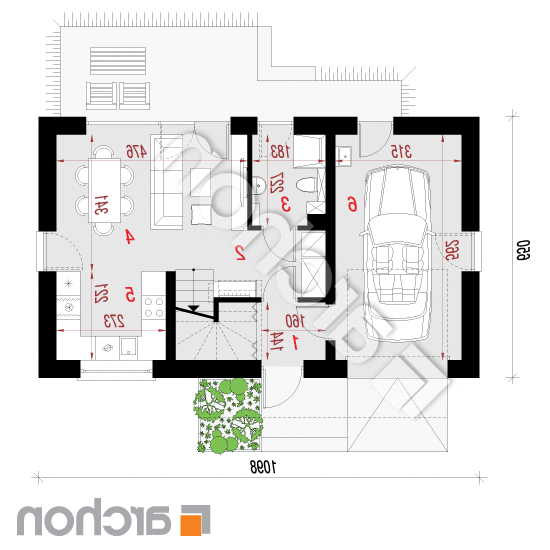 Dom w iberisach 2 (G) | rzut parteru