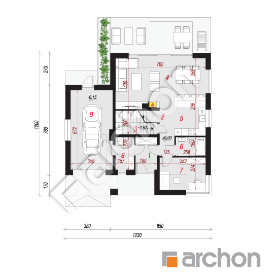 Dom w strelicjach 2 (G) | rzut parteru