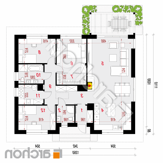 Dom w santanach 3 | rzut parteru