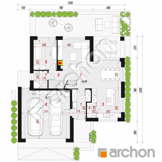 Dom w aromach 6 (G2E) OZE | rzut parteru