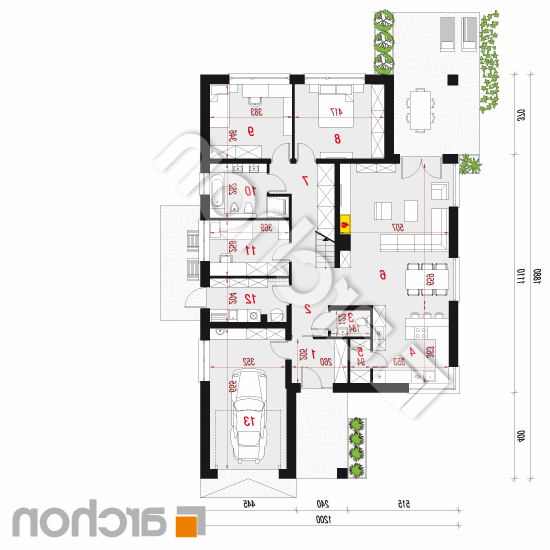 Dom w renklodach 5 | rzut parteru