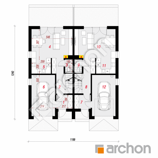 Dom w riveach 5 (GR2) | rzut parteru