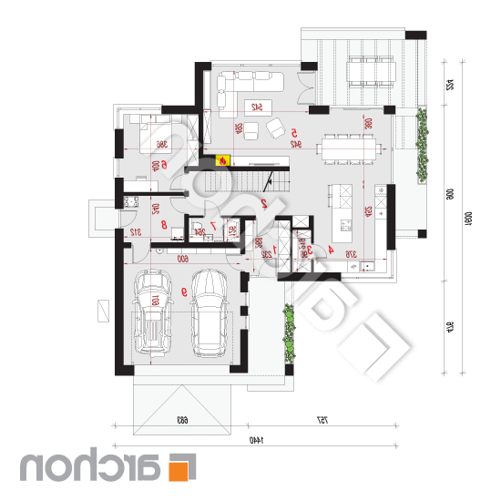 Dom w felicjach 2 (G2E) OZE | rzut parteru