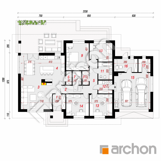 Dom w alwach 2 (G2T) | rzut parteru