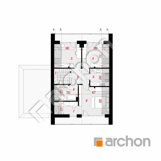 Dom w szkarłatkach 3 (GE) OZE | rzut poddasza