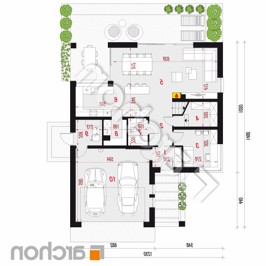 Dom w ametystach (G2) | rzut parteru