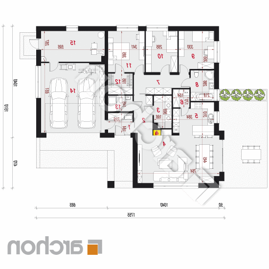 Dom w lilakach 4 (G2) | rzut parteru