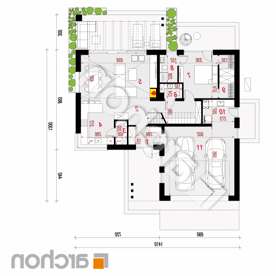 Dom w żywotnikach 3 (G2E) OZE | rzut parteru