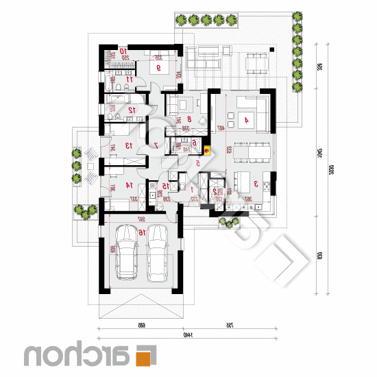 Dom w przebiśniegach 6 (G2) | rzut parteru