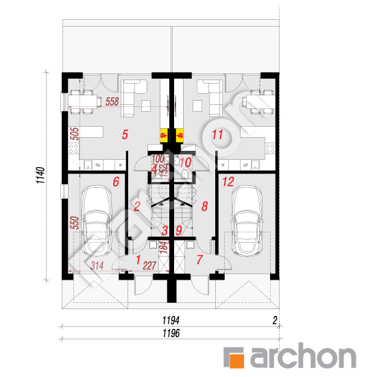 Dom w riveach 9 (GR2B) | rzut parteru