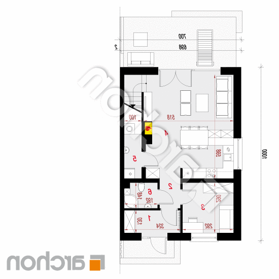 Dom w tunbergiach 2 (BA) | rzut parteru