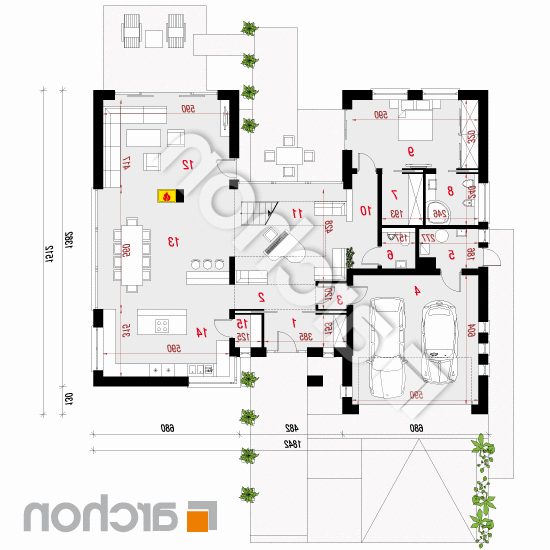 Rezydencja w nerterach 2 ver.2 | rzut parteru