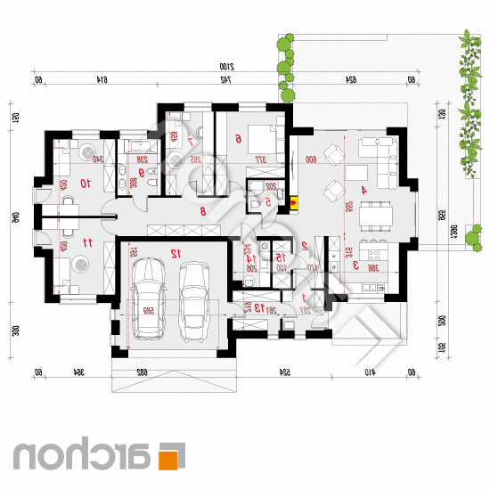 Dom w parrocjach 2 (G2) | rzut parteru