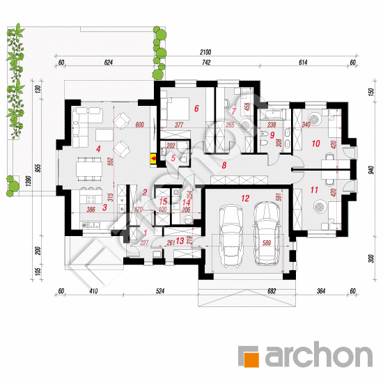 Dom w parrocjach 2 (G2) | rzut parteru