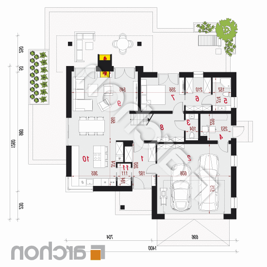 Dom w pierwiosnkach 2 (G2) | rzut parteru