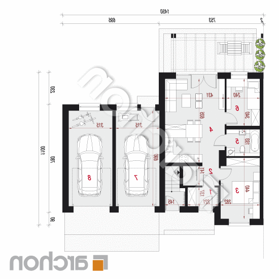 Dom w bratkach 4 (R2B) | rzut parteru