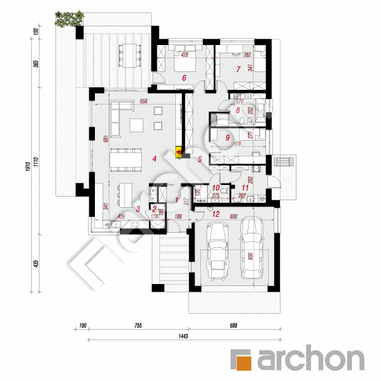 Dom w renklodach 8 (G2) | rzut parteru