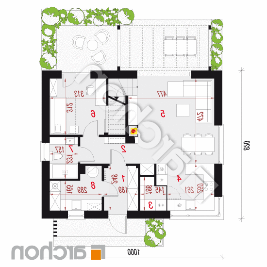 Dom w kronselkach 3 | rzut parteru