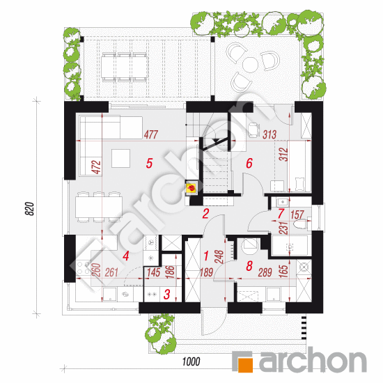 Dom w kronselkach 3 | rzut parteru