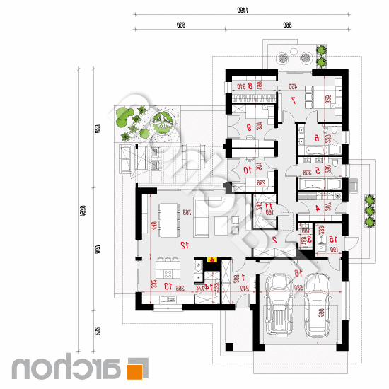 Dom w widliczkach 2 (G2) | rzut parteru