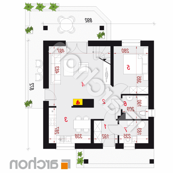 Dom - Miniaturka (NT) | rzut parteru