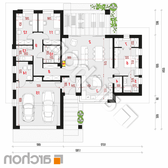 Dom w nawłociach 3 (G2) | rzut parteru