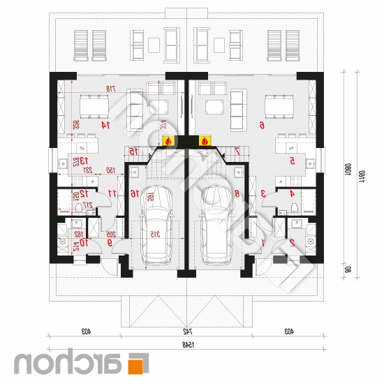 Dom w narcyzach 6 (R2) ver.2 | rzut parteru