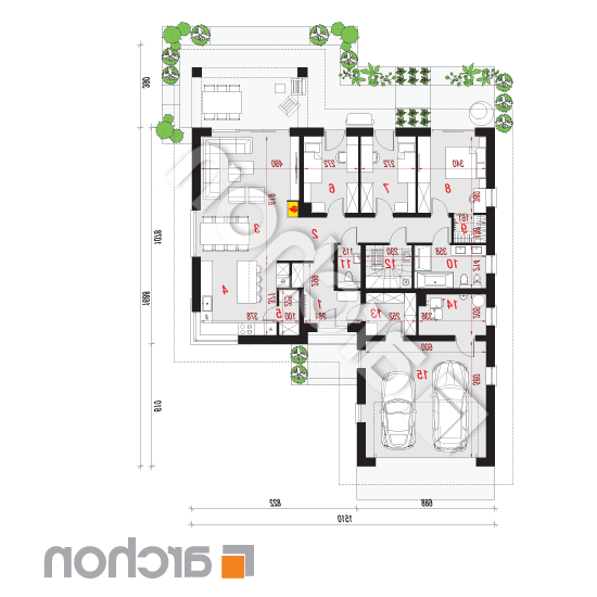 Dom w żonkilach 2 (G2) | rzut parteru