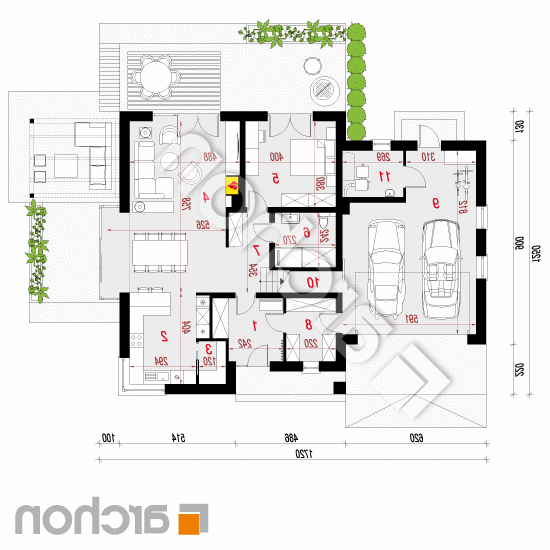 Dom w hortensjach 2 (G2) | rzut parteru