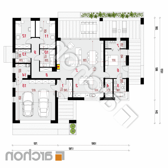 Dom w nawłociach 5 (G2) | rzut parteru