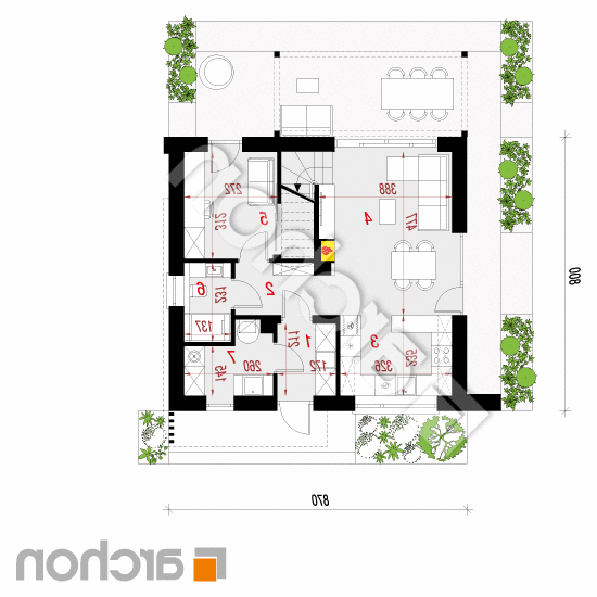 Dom w kronselkach 2 | rzut parteru