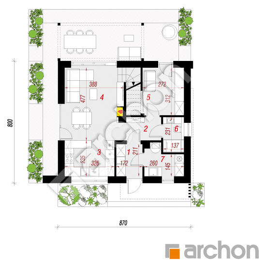 Dom w kronselkach 2 | rzut parteru